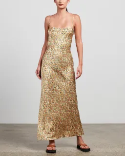 Bec & Bridge Golden Fields Silk Maxi Dress Floral Size 8 for rent on The Volte - image 1
