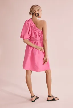 Country Road One Shoulder Bubble Dress Pink Size 4 for rent on The Volte - image 2
