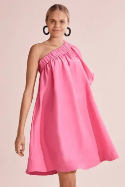 Country Road One Shoulder Bubble Dress Pink Size 4 for rent on The Volte - image 3
