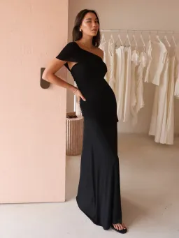 By Nicola - Fiesta Off Shoulder Maxi Dress in Black - Size 10 for rent on The Volte - image 7