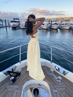 Isla Halter Butter Midi Dress Size 6 for rent on The Volte - image 5