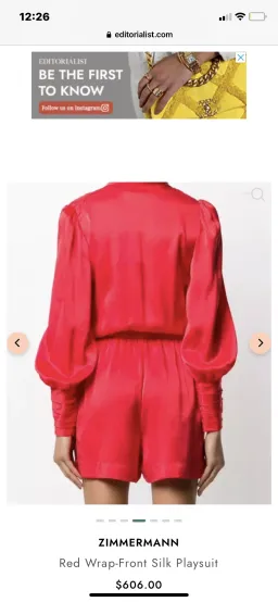 Zimmerman Playsuit size 3 (AU 12-14)  for rent on The Volte - image 3