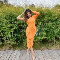 Mossman Follow Me Dress Orange Size 8  for rent on The Volte - image 3