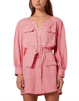 Steele Geneva Detailed Button Up Dress Pink Size L for rent on The Volte - image 1