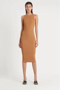 Sir the Label Jasper Cut Out Dress Camel Size AU 10  for rent on The Volte - image 1