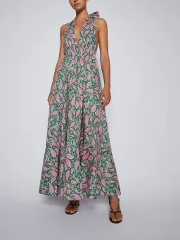 Scanlan Theodore Cotton Paisley Halter Dress Print Size 6 for rent on The Volte - image 1