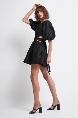 Aje Psychedelia Cut Out Mini Dress Black Size 8  for rent on The Volte - image 2
