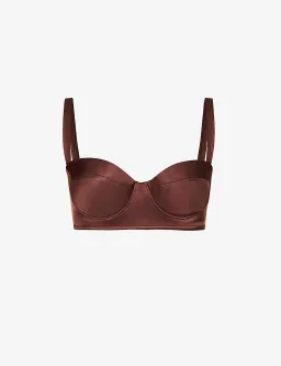 Alex Perry Spence Mini Skirt & Dane Bra Top Set Chocolate Size 8 for rent on The Volte - image 4