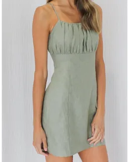 Favr The Label Ray Mini Dress Sage Green Size 10 for rent on The Volte - image 3