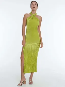 L’idee soirée pleated halter dress for rent on The Volte - image 1