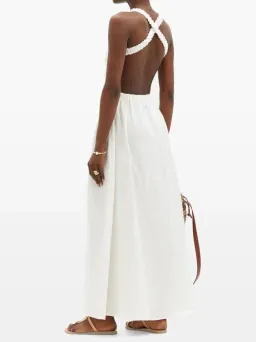 Sir the Label Alena Linen Maxi Dress White Size 8 for rent on The Volte - image 3