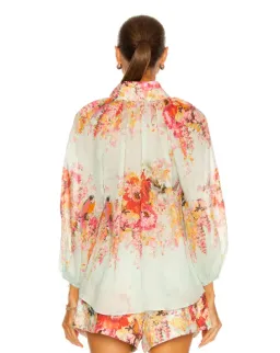 Zimmermann Mae Gathered Blouse and Tuck Shorts Set Floral Size 2 / Au 12 for rent on The Volte - image 5