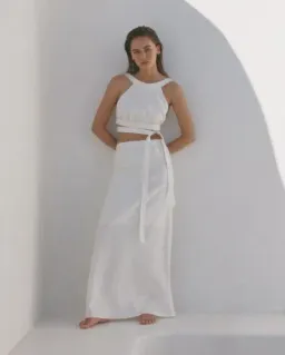 Ambrose Open Back Gown Ivory  for rent on The Volte - image 1