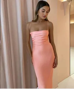 Bec & bridge coral Veronique midi dress for rent on The Volte - image 3