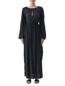 Joslin Lois Silk Maxi Dress in Sandwash Black for rent on The Volte - image 1