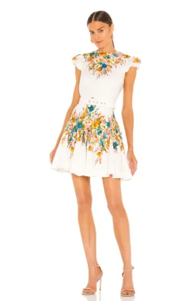 Zimmermann Estelle Tie Mini Dress Print Size 8 for rent on The Volte - image 1