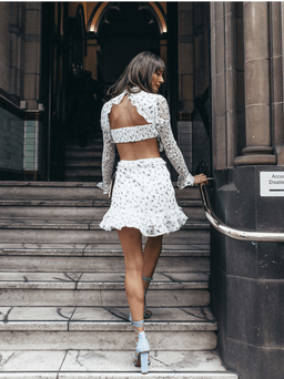 By Nicola Everlasting Dress in Indigo Blooms for rent on The Volte - image 2