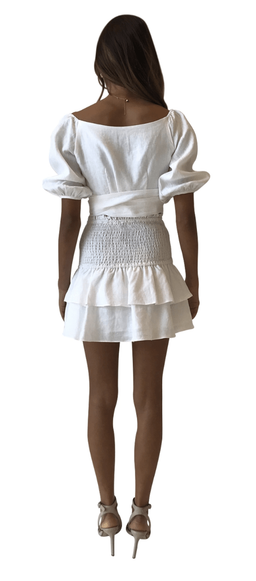 By Nicola Better Together Wrap Top and Mini Skirt Set White Size 6 for rent on The Volte - image 3