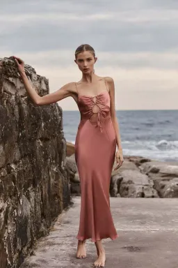 Eloise Lace Up Midi Dress for rent on The Volte - image 3