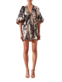 Shona Joy Mini Linen Cocktail Dress Size 8 for rent on The Volte - image 1