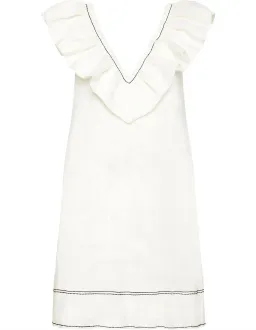 Aje Solitude Sleeveless Mini Dress White Size 10 for rent on The Volte - image 5