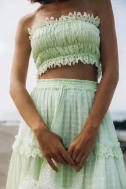 Steele Jacqui Crop and Paige Skirt Set Green Size 12 for rent on The Volte - image 2