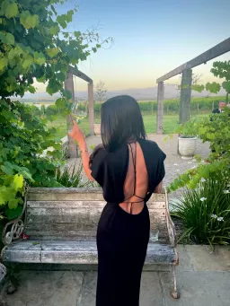 Christopher Esber Knot Back Aulenti Tee Dress Black Size 6 for rent on The Volte - image 4