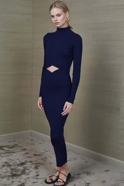 Bec & Bridge Lillian Midi Dress Midnight Blue Size 10  for rent on The Volte - image 3