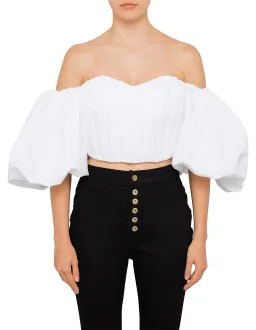 Ellery Bachelorette Rouched Corset Top White Size 10 for rent on The Volte - image 1