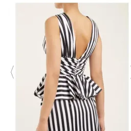Caroline Constas Cotton Peplum Striped Top Print Size 10  for rent on The Volte - image 3