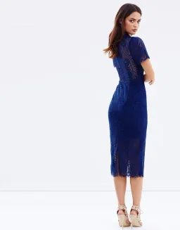 Mossman Making The Connection Midi Dress Blue Size 10 for rent on The Volte - image 2