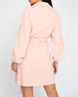 By Johnny Naomi Cotton Wrap Dress Pink Size 6 for rent on The Volte - image 3