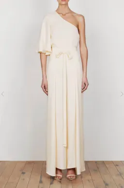 Shona Joy Lautner One Shoulder Top and Palazzo Pants Set Cream Size 8 for rent on The Volte - image 1