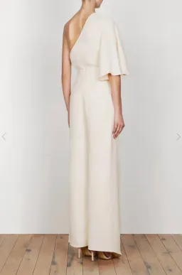 Shona Joy Lautner One Shoulder Top and Palazzo Pants Set Cream Size 8 for rent on The Volte - image 3