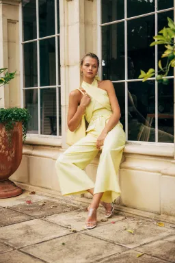 The Wolf Gang Sahara Linen Pans in Lemon Yellow Size au 6 for rent on The Volte - image 4