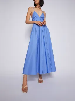 Scanlan Theodore Parachute Cotton Strappy Dress Blue Size 6 for rent on The Volte - image 1