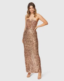Pilgrim Gianina Gown Sequin Size 10 for rent on The Volte - image 1