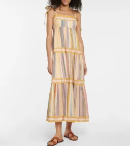 Zimmermann Mae Striped Cotton Maxi Dress Print Size 6 for rent on The Volte - image 1
