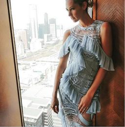 Alice McCall Love Me Like You Do Midi Dress in Ice Blue Size 4 for rent on The Volte - image 8