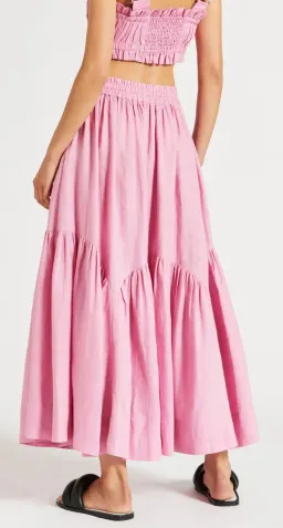 Lee Mathews Ali Top and Maxi Skirt Set Pink Size 10 for rent on The Volte - image 4
