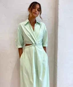 Camilla and Marc Kyra Cocoon Midi Dress Sour Apple Size 6 for rent on The Volte - image 2