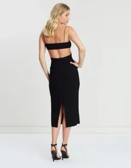 Bec & Bridge  Elle Cut Out Midi Dress Black Size 12 for rent on The Volte - image 2