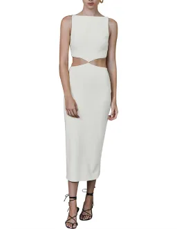 Bec & Bridge Scout Cut Out Midi Dress Ivory Size 10 for rent on The Volte - image 1