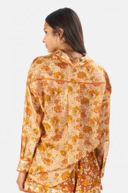 Zimmermann Andie Relaxed Shirt Almond Floral Print Size 0 / AU 8 for rent on The Volte - image 3