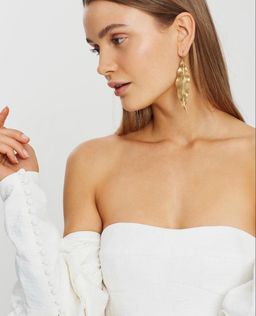 Asilio Off the Shoulder Mini Volume Sleeve Dress size 10 for rent on The Volte - image 5