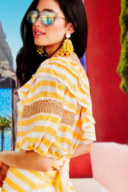 Trelise Cooper One Sided Love Dress Yellow Size 12 for rent on The Volte - image 2