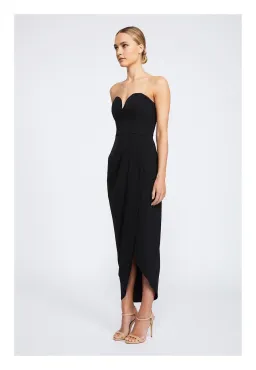 Shona Joy V-wire Bustier Draped Maxi Dress Black Size 6 for rent on The Volte - image 2