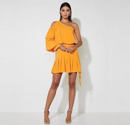 Mossman Self Centered Mini Dress Yellow Size 10 for rent on The Volte - image 1