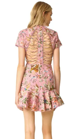 Zimmermann Tropicale Lattice Mini Dress Floral Size 1 / Au 10 for rent on The Volte - image 7