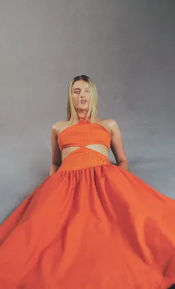 Bec and Bridge Ula Cut Out Maxi Dress Orange Size 8 for rent on The Volte - image 4